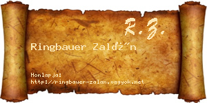 Ringbauer Zalán névjegykártya